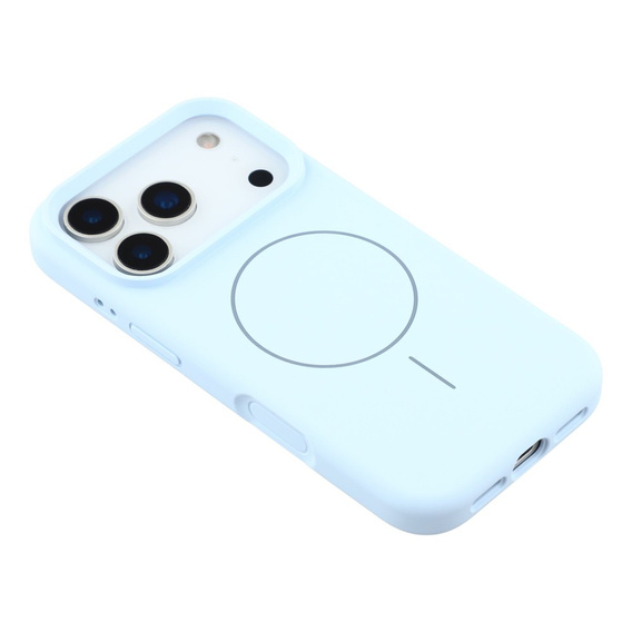 Silicone sleeve for iPhone 17 Pro Max, for MagSafe, anti-shock, blue