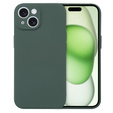 Case for iPhone 15, Silicone Lite, dark green