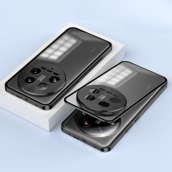 Case for Xiaomi 14 Ultra, Magnetic Dual Glass, black