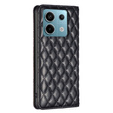 Flip case for Xiaomi Redmi Note 13 Pro 4G / Xiaomi Redmi Note 14S / Xiaomi Poco M6 Pro 4G, Wallet, BINFEN COLOR, black