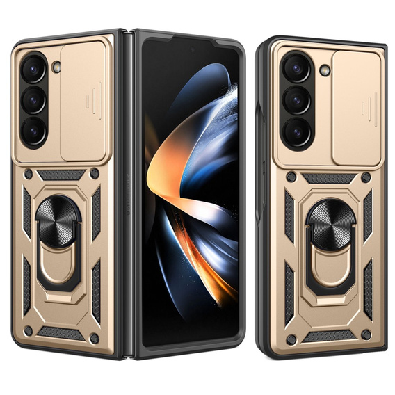 Case for Samsung Galaxy Z Fold5 5G, CamShield Slide, gold