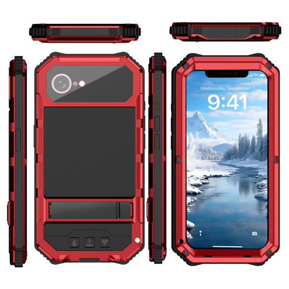 Armored case for iPhone 16E, R-JUST, red