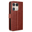 Flip case for Motorola Edge 50 Ultra, Crazy Horse Wallet, brown