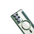 Flip case for Samsung Galaxy S22 Ultra 5G, RFID Wallet MagSafe CamShield, green