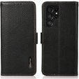 KHAZNEH RFID case for Samsung Galaxy S24 Ultra, Litchi Texture, black