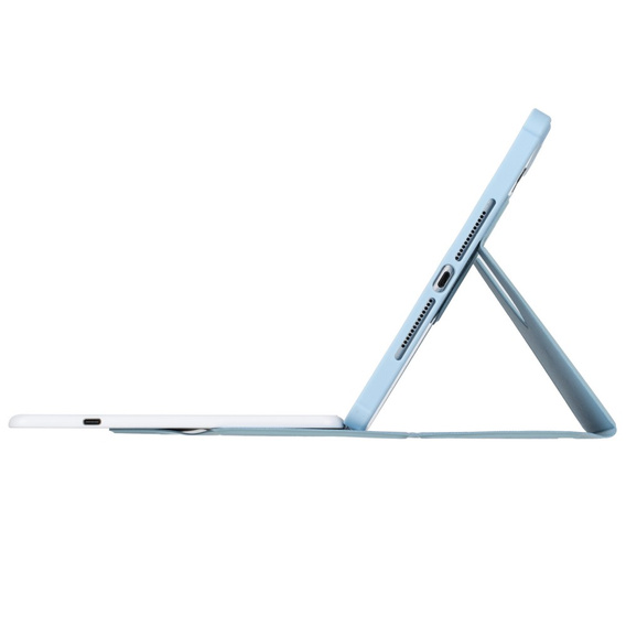 Keyboard case for iPad 11" 2025 A16 (11 gen.) / iPad 10.9" 2022 (10 gen.), Rotary 360° Leather, light blue