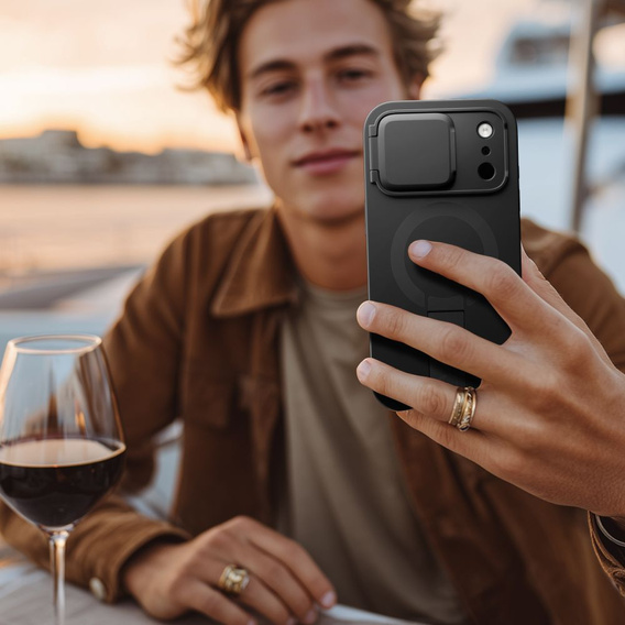 Tech-Protect Kevlar Aura protective case with stand and MagSafe function for iPhone 17 Pro Max