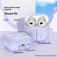 Silicone case with cat paw motif with key ring for Apple AirPods Pro 3