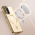 Case for Samsung Galaxy S20 FE, Electro MagSafe, gold + Screen Glass