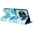 Flip case for Xiaomi Redmi Note 13 Pro 4G / Xiaomi Redmi Note 14S / Xiaomi Poco M6 Pro 4G, Wallet, Marble blue