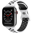 Hollow strap for Apple Watch 1/2/3/4/5/6/7/8/SE/ULTRA 42/44/45/49MM, White/Black