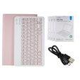 Case + keyboard Lenovo Tab M10 Plus Gen 3 TB-125F TB-128F, pink rose gold