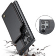 CASEME flip case for Samsung Galaxy S25 Ultra, Litchi Wallet, black