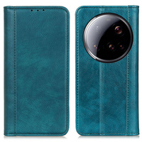 Flip case for Xiaomi 15 Ultra, Split Leather, green
