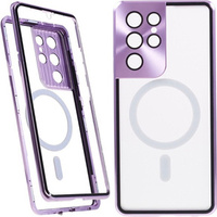 Magnetic Dual Glass MagSafe case for Samsung Galaxy S21 Ultra, purple