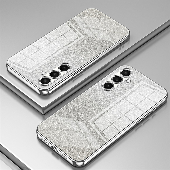 Glitter Case CamShield for Samsung Galaxy A57 5G, silver