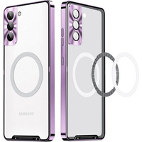 Camera Protection Case for Samsung Galaxy S21 FE 5G, CamShield MagSafe, transparent / purple