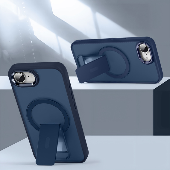Case for Iphone 16E, Kickstand Matt Case, for MagSafe, blue