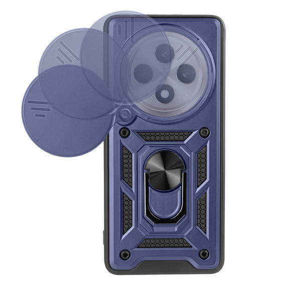 Case for Oppo Reno 12FS / Oppo Reno 12F, CamShield Slide, blue