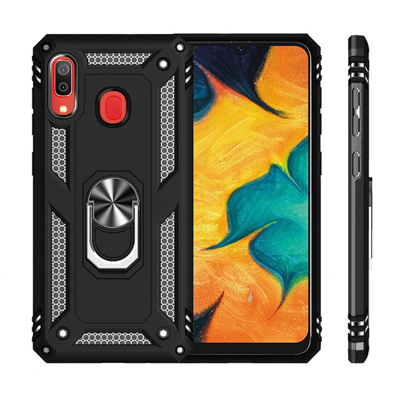 Armor Case for Samsung Galaxy A40, Nox Case Ring, black