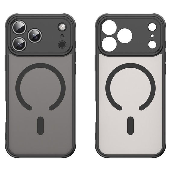Matte case for iPhone 17 Pro Max, for MagSafe, with camera protection, black