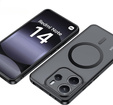 Case for Xiaomi Redmi Note 14 4G, for MagSafe, ERBORD Matt Case, black + Screen Glass
