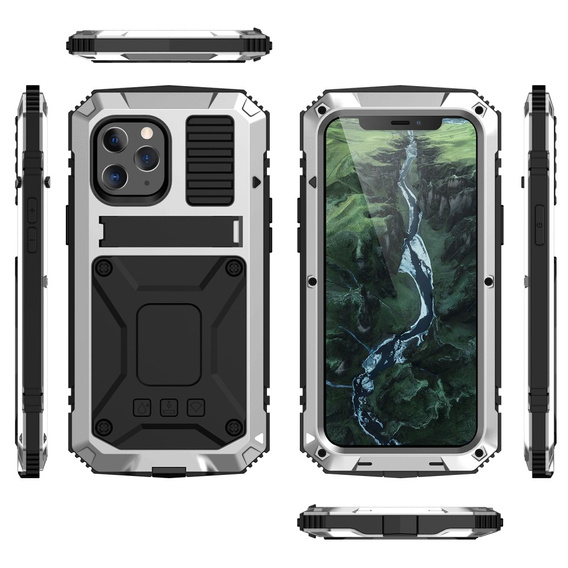 Armored case for iPhone 12 Pro Max, R-JUST, silver