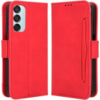 Flip case for Samsung Galaxy M15 5G, Card Slot, red