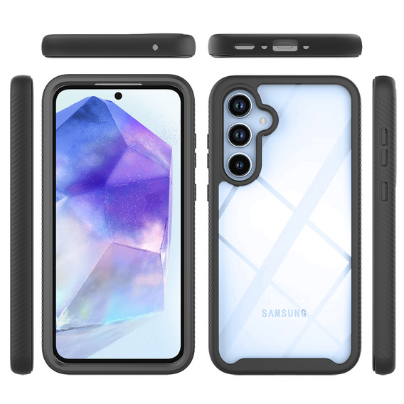 Case for Samsung Galaxy A55 5G, Shockproof, with film, black