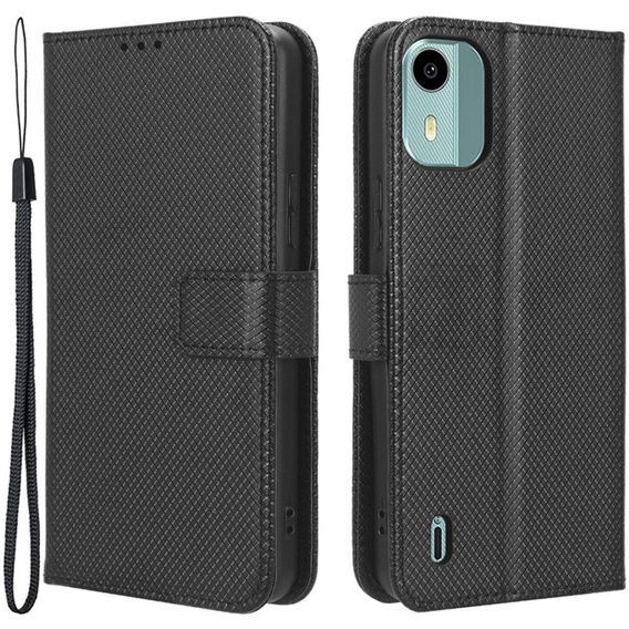 Flip case for Nokia C12 4G, Wallet Smart Magnet, black