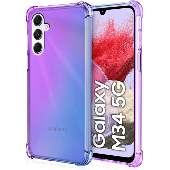 Case for Samsung Galaxy M34 5G, Gradient Dropproof, Purple / blue
