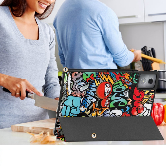 Case for Lenovo Tab K11 Plus, Smartcase, graffiti