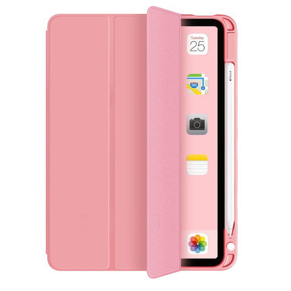 Case for iPad Air 4 2020 / Air 5 2022 10.9", Smartcase with stylus space, pink
