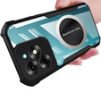 Case for Infinix Hot 40i, with magnetic sheet, transparent / black