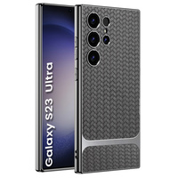Case for Samsung Galaxy S23 Ultra, GKK Woven Leather, grey