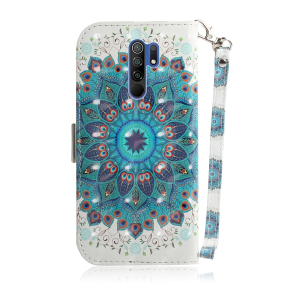 Flip case for Xiaomi Redmi 9, Wallet, Mandala Flower