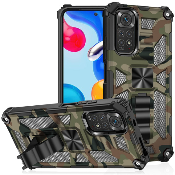 Case for Xiaomi Redmi Note 11 / 11S, Armor Kickstand, moro green