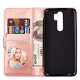 Flip case for Xiaomi Redmi Note 8 Pro, Wallet Zippered, pink rose gold