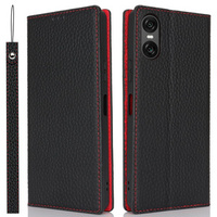 Leather case for Sony Xperia 10 VI, ERBORD Grain Leather, black