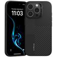 BENKS Kevlar Case for iPhone 16 Pro, for MagSafe, Carbon Fiber, black