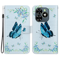 Flip case for Infinix Hot 40i, Wallet, Butterfly flower