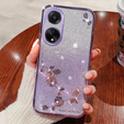 Case for Oppo A78 4G, Glitter Flower, purple