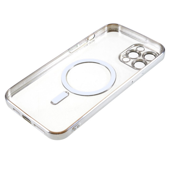 Case for iPhone 12 Pro, Electro MagSafe, silver + Screen Glass