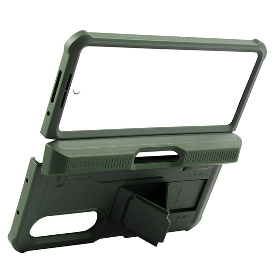 Armored case for Samsung Galaxy Z Fold 4 5G, Dexnor Full Body S-Pen Slot, green