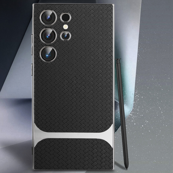 Case for Samsung Galaxy S24 Ultra, GKK Woven Leather, black