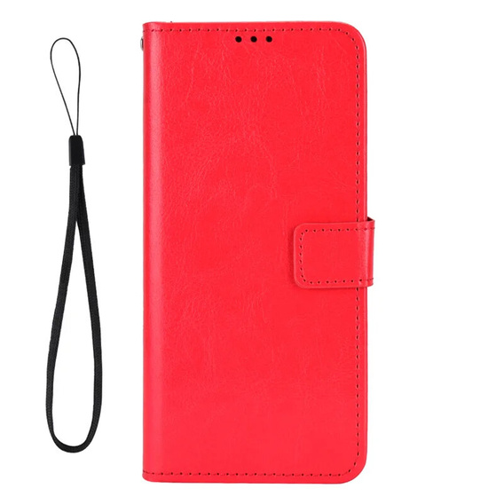 Flip case for Motorola Edge 50 Neo / Motorola ThinkPhone 25, Crazy Horse Wallet, red