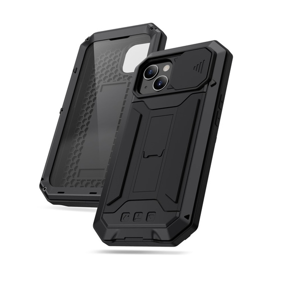 Case for iPhone 13 Mini, R-JUST CamShield Slide, armoured, black