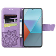 Flip case for Xiaomi Redmi Note 13 Pro 5G, Butterfly, purple