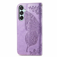 Flip case for Samsung Galaxy M15 5G, Butterfly, purple