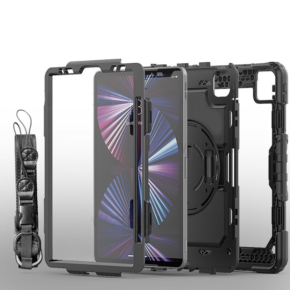 Armored Case for iPad Pro 11" 2022/2021 (4/3 gen.), protective 360 with stylus slot, blue